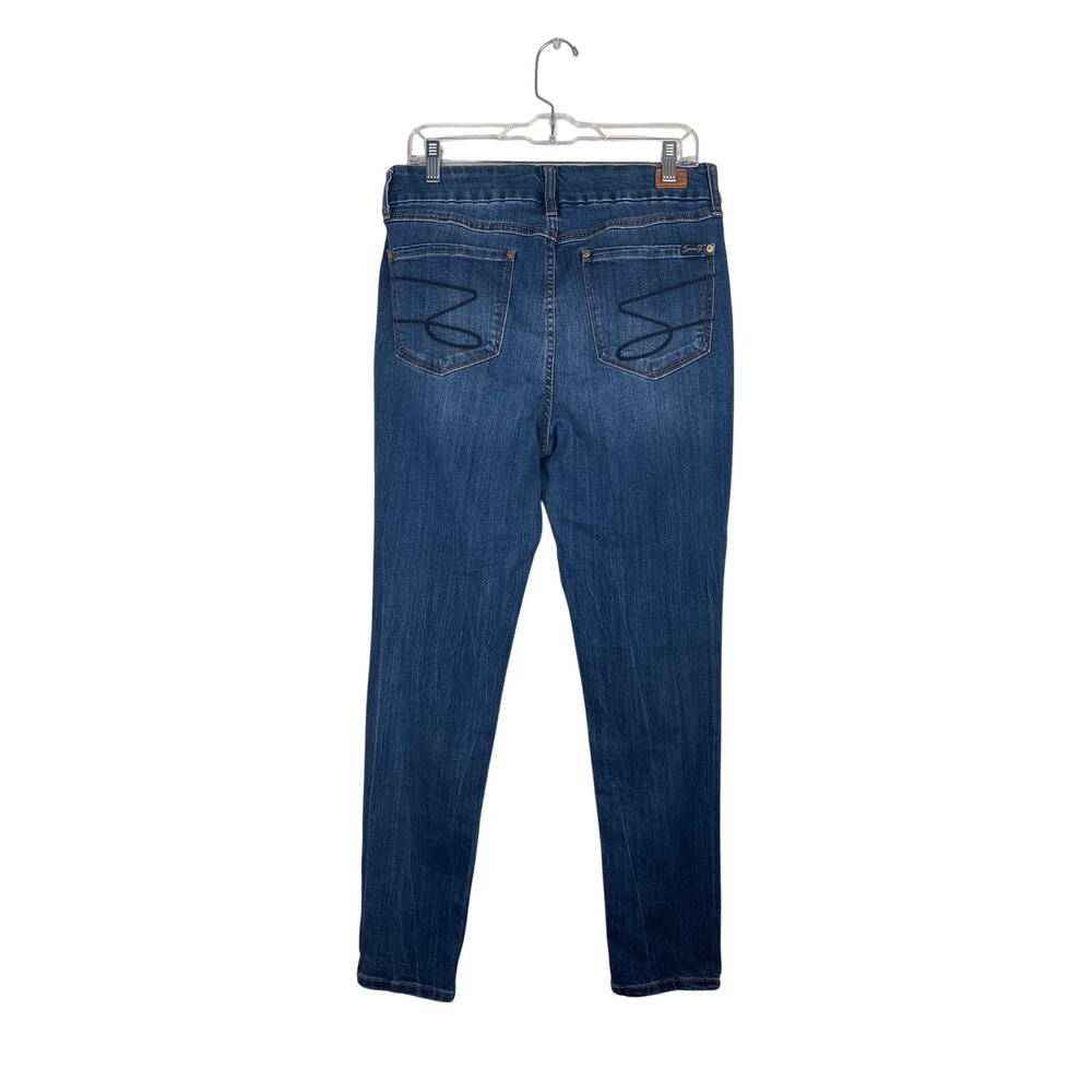 Seven7 Jeans Tummyless High Rise Skinny Medium Wash Color: Friday Size 12 - Picture 2 of 10